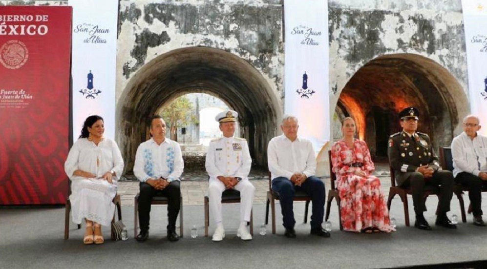 SEMAR y Cultura entregan 1a etapa de restauración del Fuerte de San Juan de Ulúa, en Veracruz