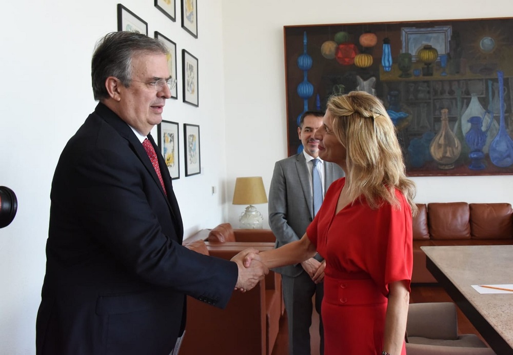 El secretario Ebrard se reúne con la vicepresidenta segunda del Reino de España, Yolanda Díaz